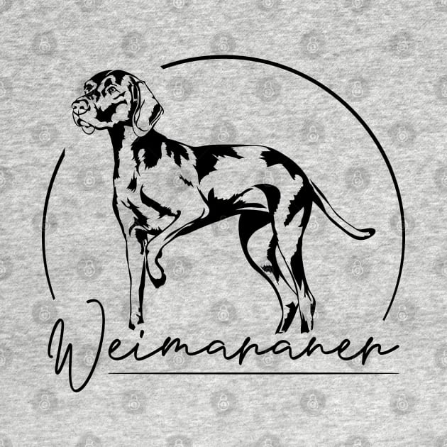 Weimaraner dog lover portrait by wilsigns